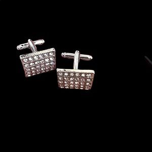CRYSTAL EMBELLISHED CUFFLINKS- NEW
